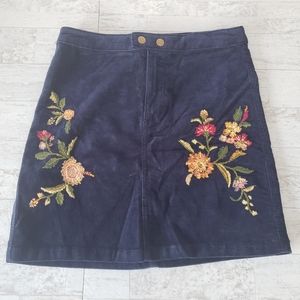 Embroidered Mossimo Mini Skirt